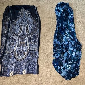 Lot of 2 Chase Bank Land’s End Scarves